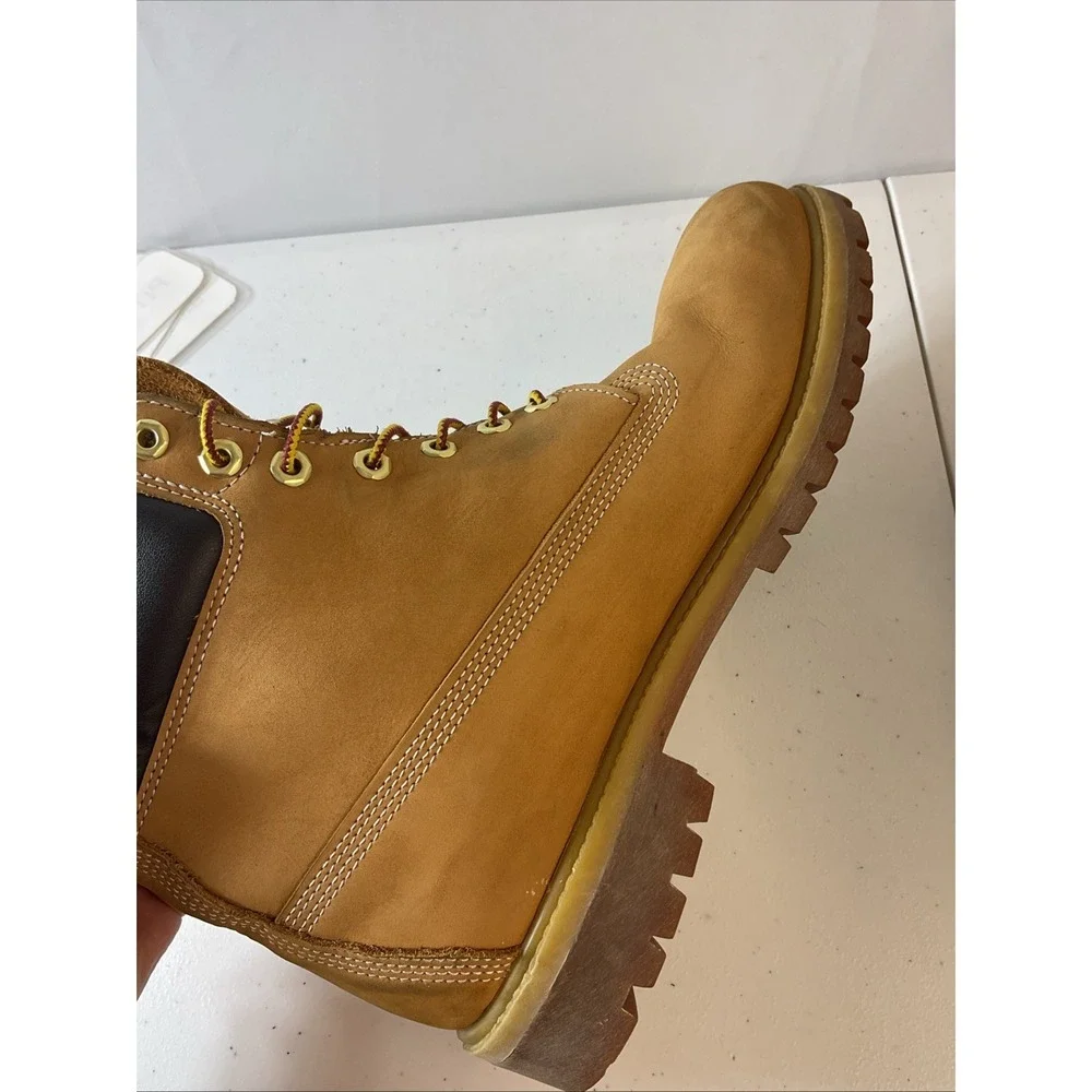 Timberland Wheat Leather Waterproof Men's Work Boots Size 12‎ Lace Up Tb010061